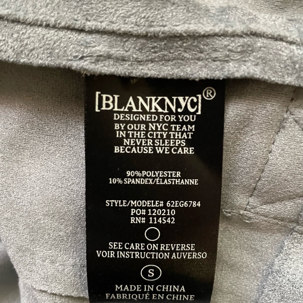 NWT Blank NYC Faux Suede Jacket Grey/Blue Color Size S - Picture 8 of 11